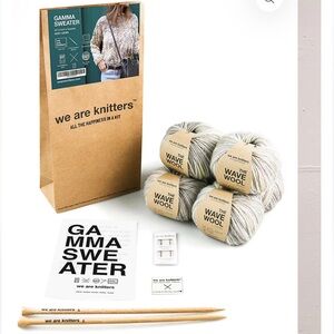 We Are Knitters Gamma Sweater Kit - Wave Wool